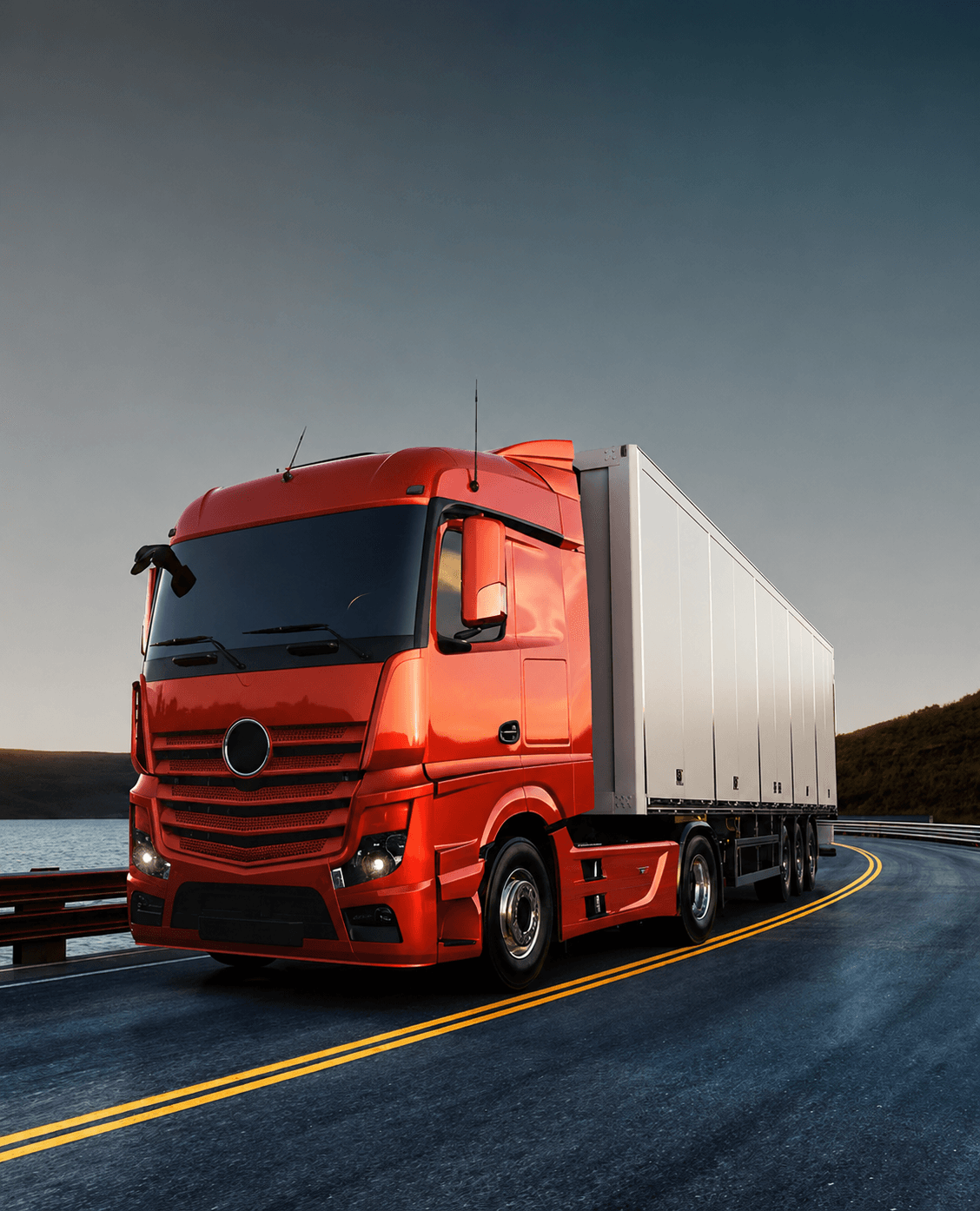 Caminhão da frota TRANSFAST em operação
